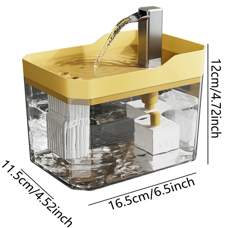 Fonte de Água para Gatos USB Transparente com Filtro - Image 6