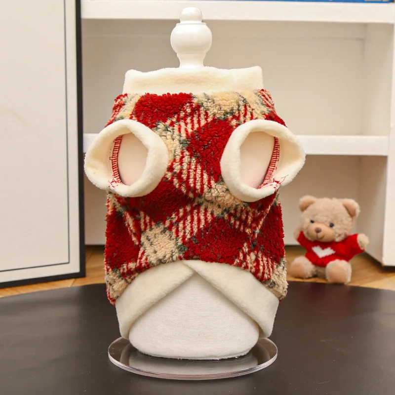 Colete para Cães de Fleece Vermelho para Inverno - Image 4