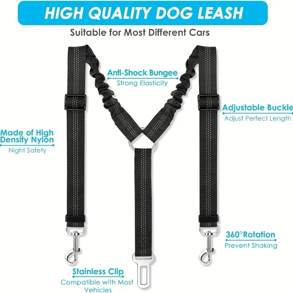 Cinto de Segurança para Cães Ajustável e Refletivo para Carro - Imagem 4