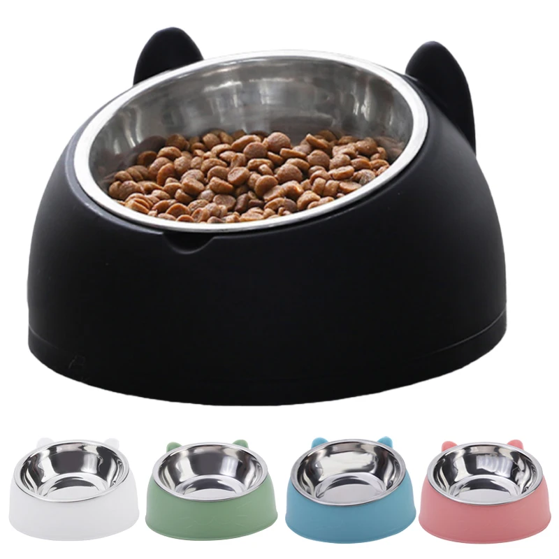 tigela inclinada aço inoxidável para gatos
