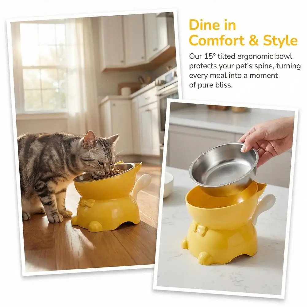 Tigela para Gatos e Cães Pequenos Aço Inox com Base Antiderrapante - Imagem 4