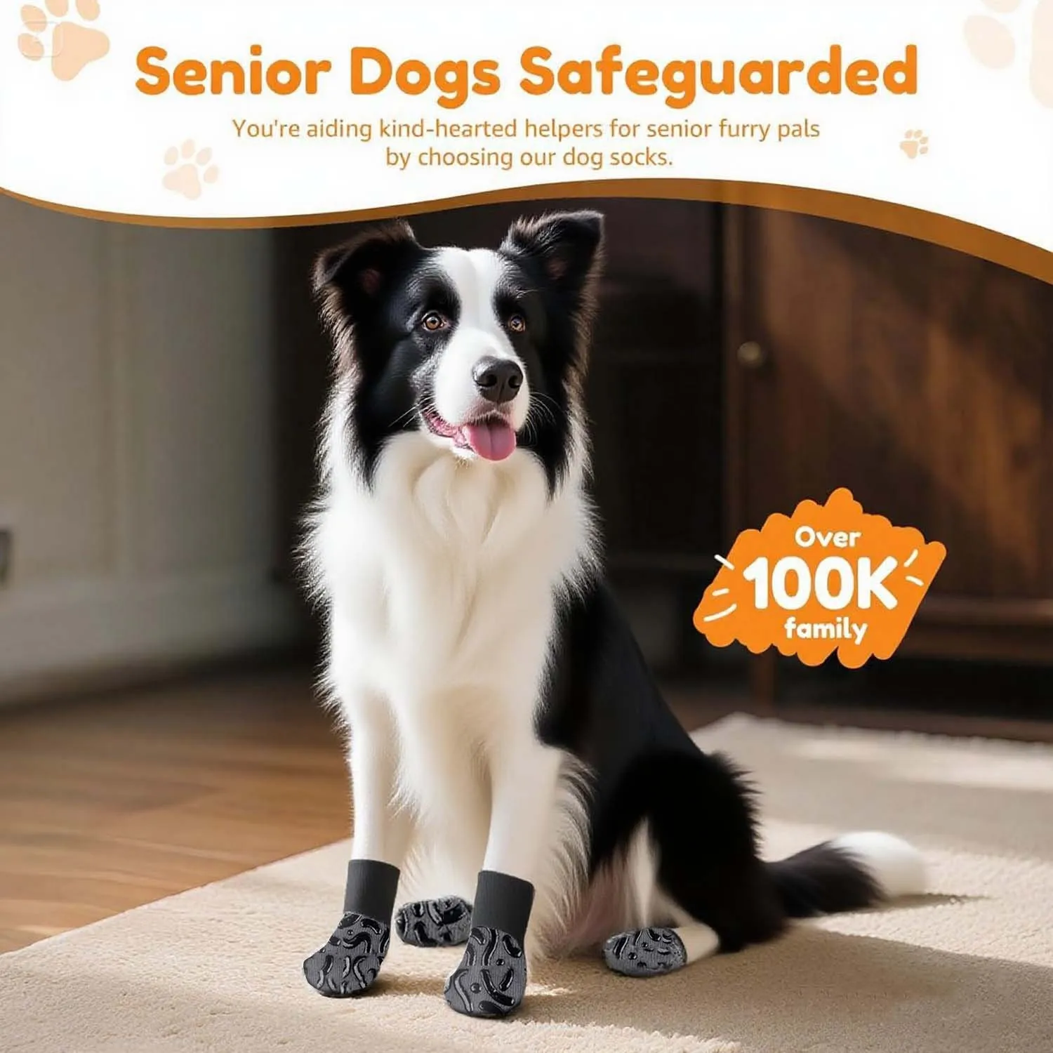 Meias Antiderrapantes para Cães e Gatos com Velcro Ajustável - Image 4