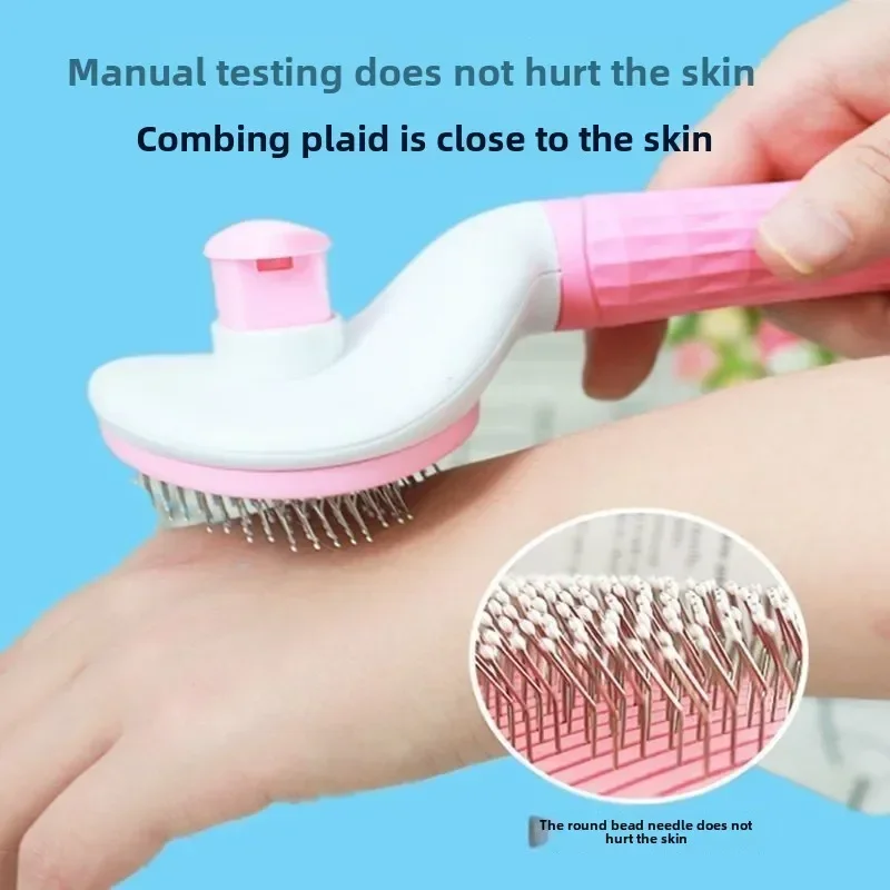 Escova Removedora de Pelos para Cães e Gatos de Aço Inoxidável - Imagem 4