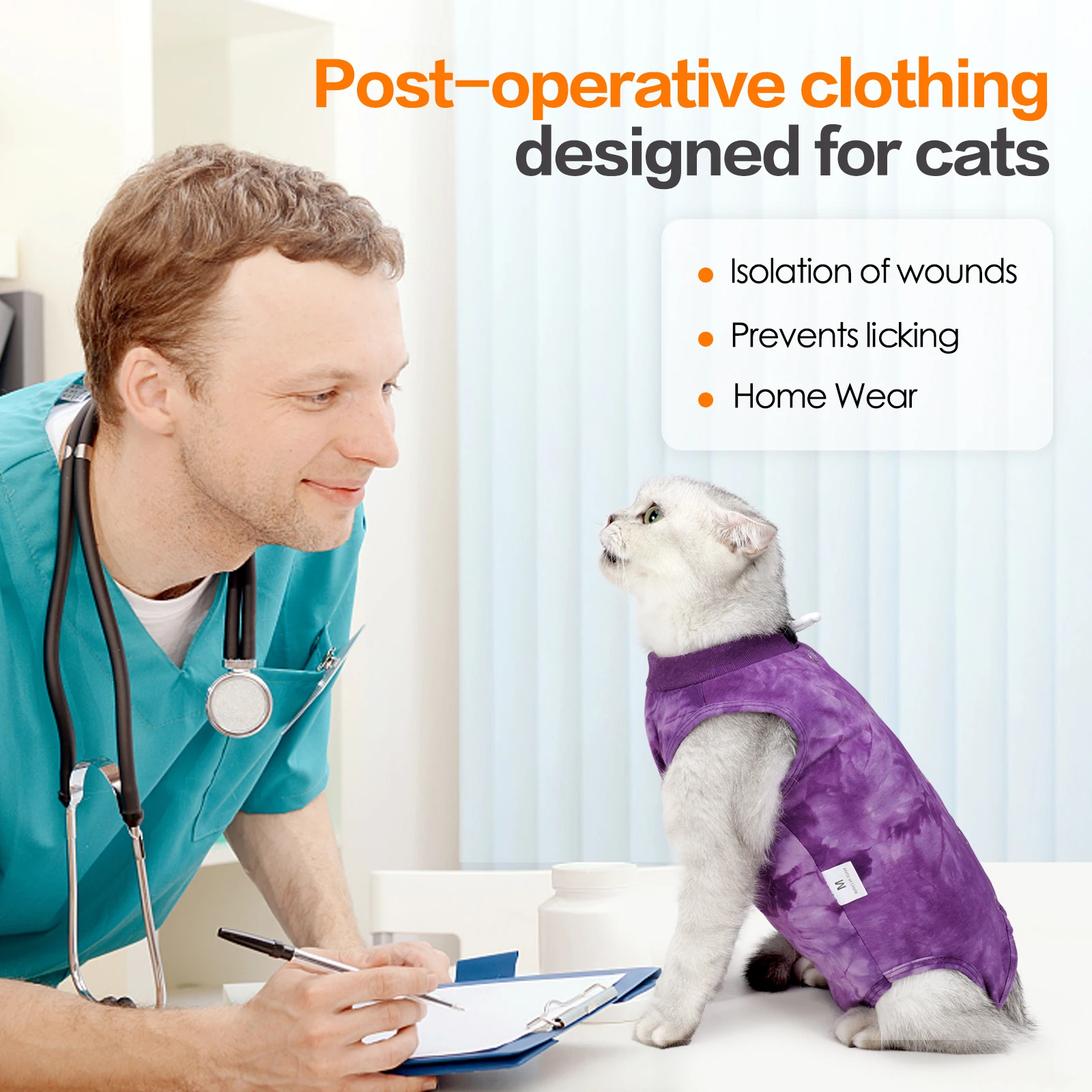 Colete de Recuperação para Gatos e Cães Pequenos Pós-Cirurgia - Imagem 5