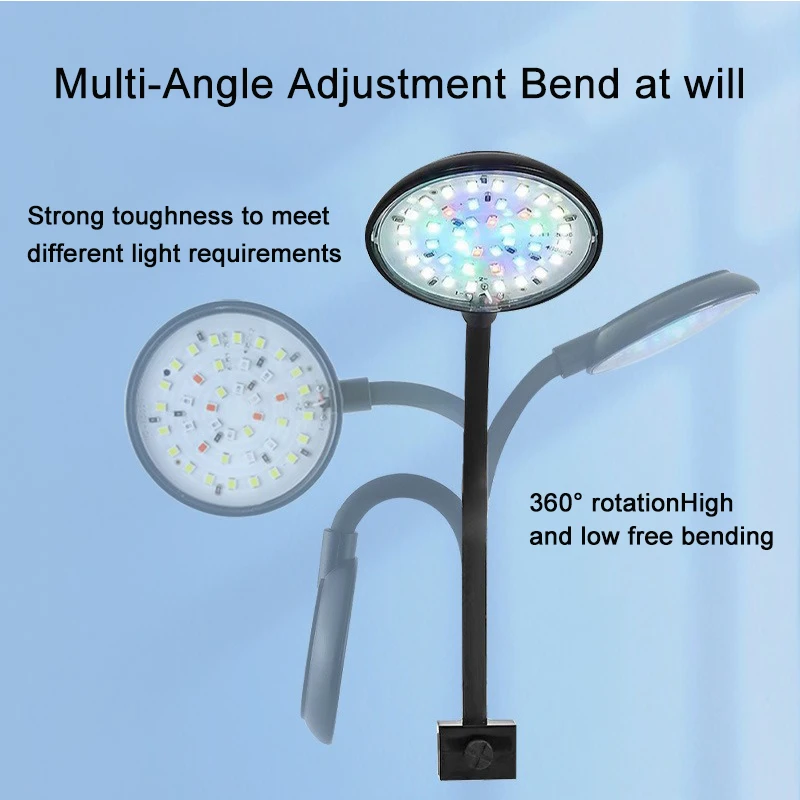 Luz de Aquário LED USB com Clipe de Fixação Rotativa 360° - Imagem 2