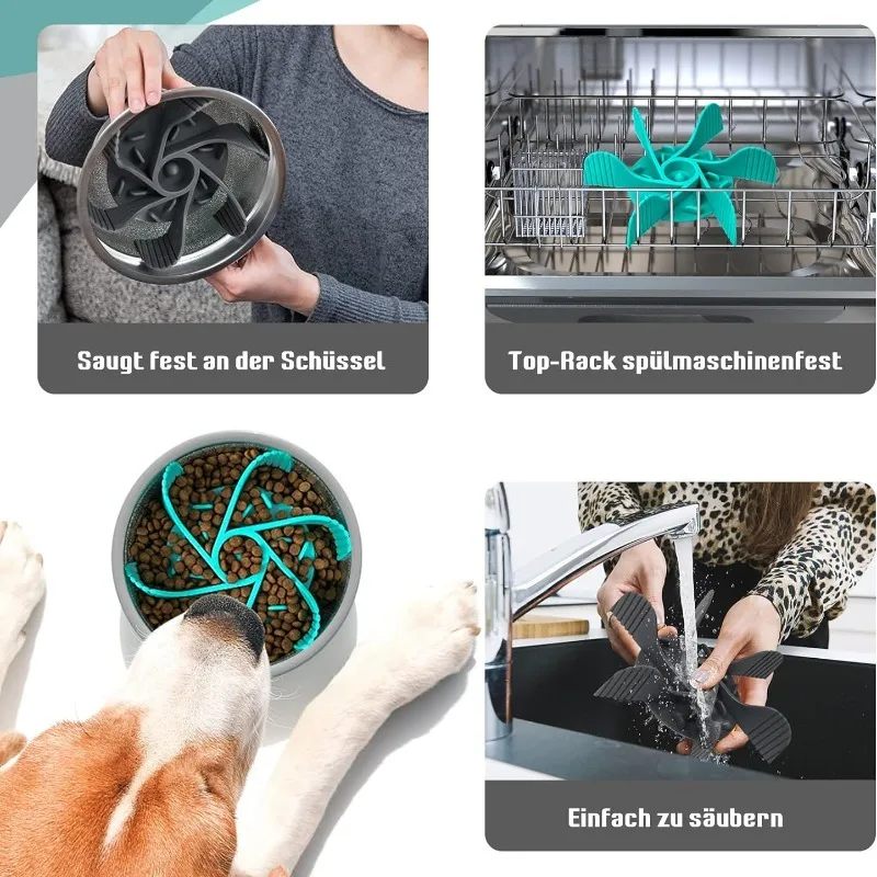 Alimentador Lento para Cães de Silicone com Ventosa para Tigela - Imagem 6