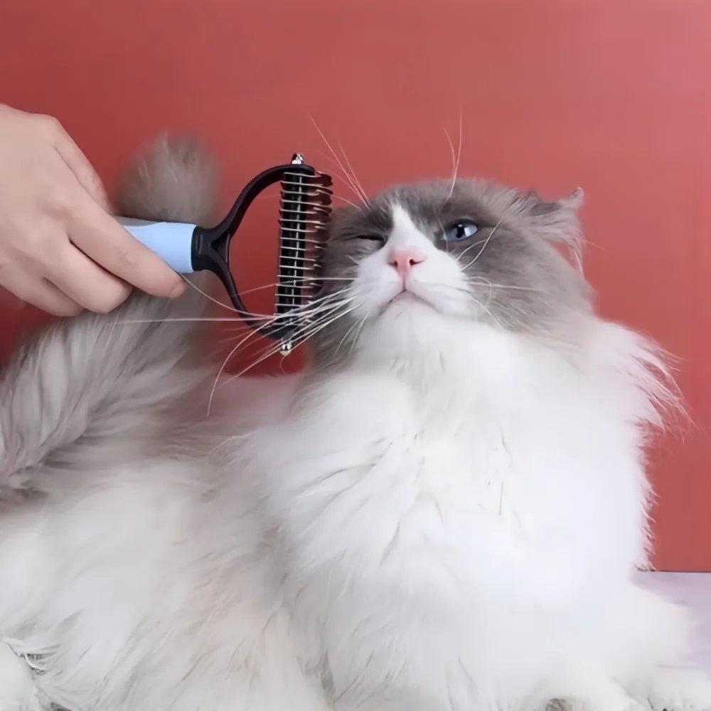 Escova de Aço para Pets com 11 Lâminas: remove pelos soltos - Imagem 3