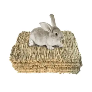 tapete de grama trançada para coelhos