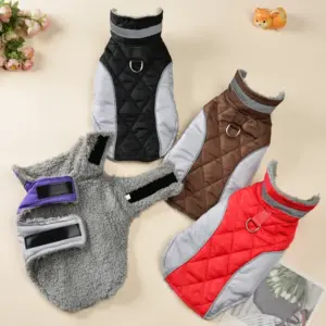 colete de fleece para cães refletivo
