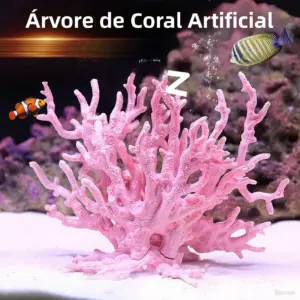 decoração coral falso para aquário