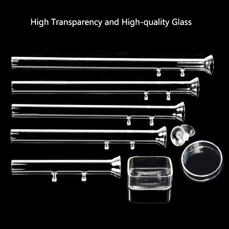 Tubo Alimentador de Vidro para Aquário 15 cm com Ventosa Transparente - Image 5