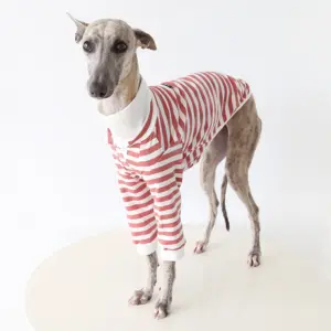 moletom listrado para cães de grande porte