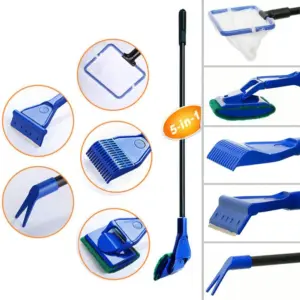 kit de manutenção para aquário 5 em 1