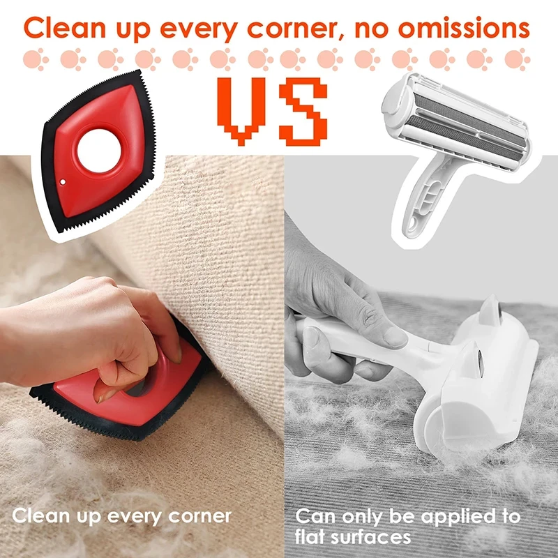 Escova Removedora de Pelos para Cães e Gatos de ABS e Silicone com 4 Modos - Imagem 3