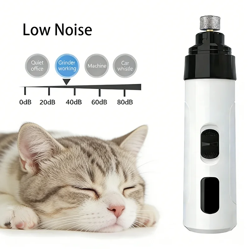Cortador de Unhas Elétrico para Cães e Gatos Pequenos a Médios USB Recarregável - Image 6