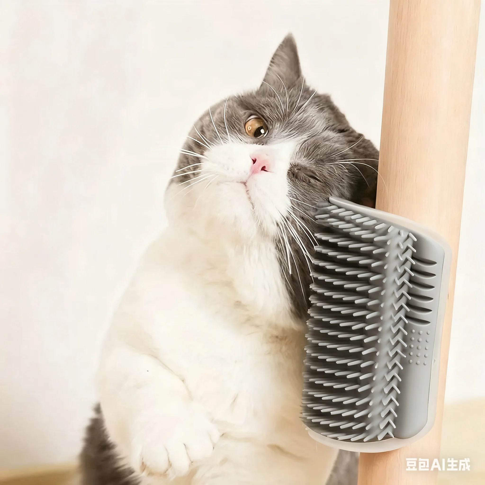 Arranhador de Canto para Gatos 2 em 1 com Escova de Massagem - Imagem 6