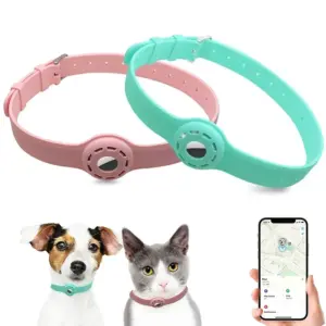 coleira de silicone para gato com airtag
