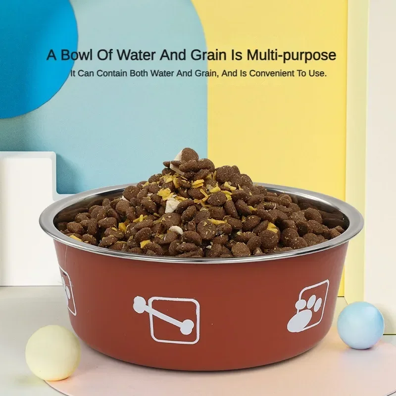 Tigela para Cães e Gatos de Aço Inoxidável com Base Antiderrapante - Imagem 3