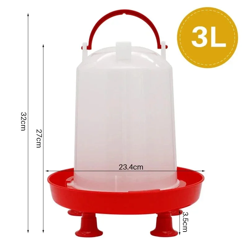 Bebedouro Automático para Aves 3L Plástico com Apoio para os Pés - Imagem 3