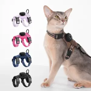 coleira anti-fuga para gatos com suporte airtag