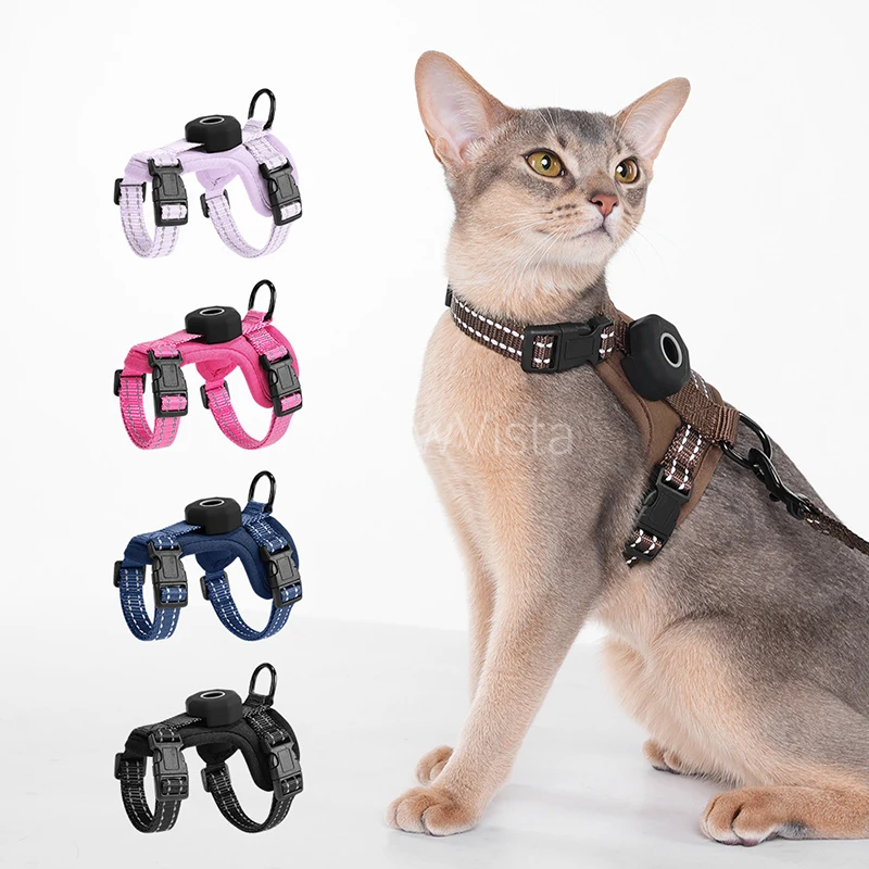 coleira anti-fuga para gatos com suporte airtag