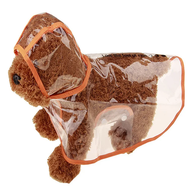 Capa de Chuva para Cães Grandes Transparente com Borda Colorida - Image 3