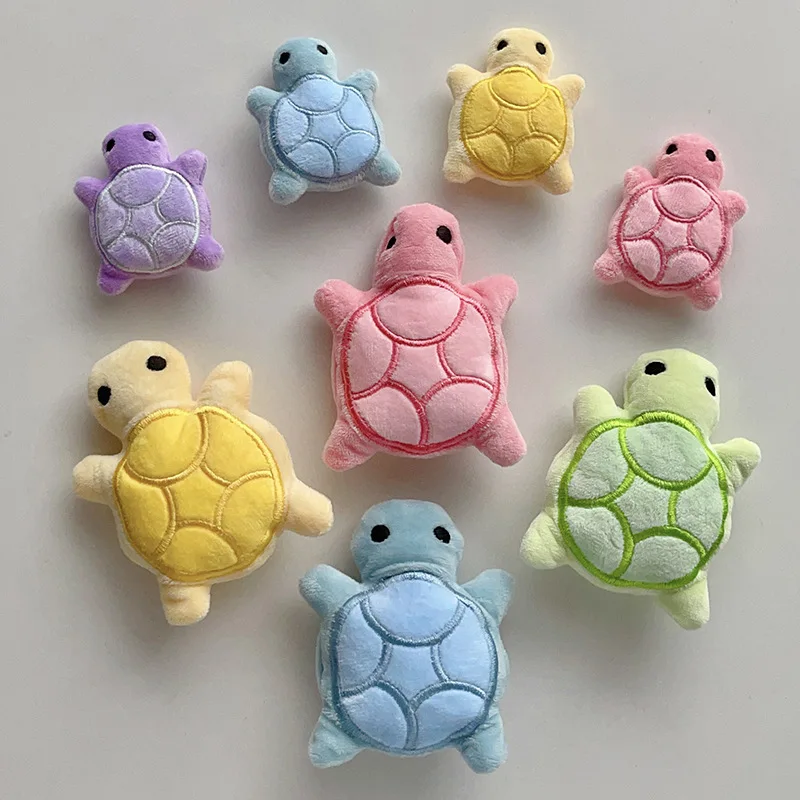 Mini Brinquedo de Pelúcia para Cães Filhotes Tartaruga 10 cm com Som - Imagem 2