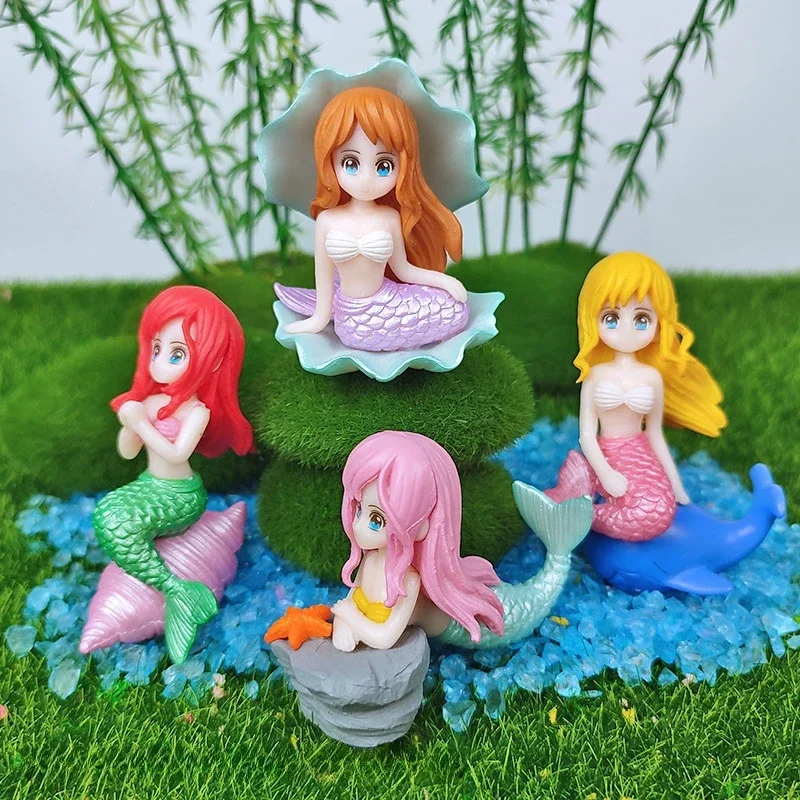 Decoração de Aquário Sereia Colorida PVC que Afunda na Água - Imagem 5