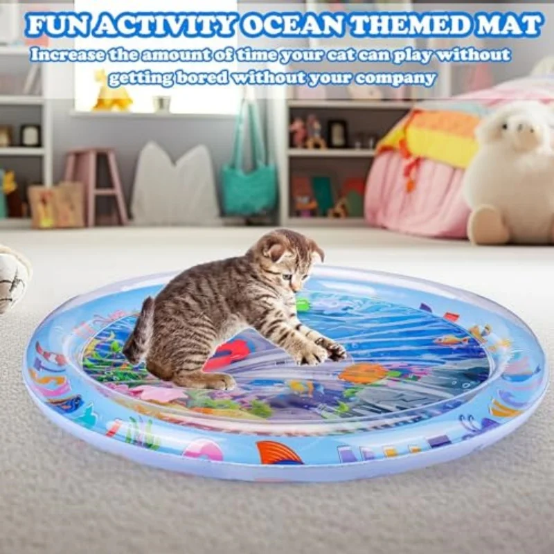 Tapete Aquático para Gatos com Peixes Flutuantes para Estimular a Caça - Imagem 4