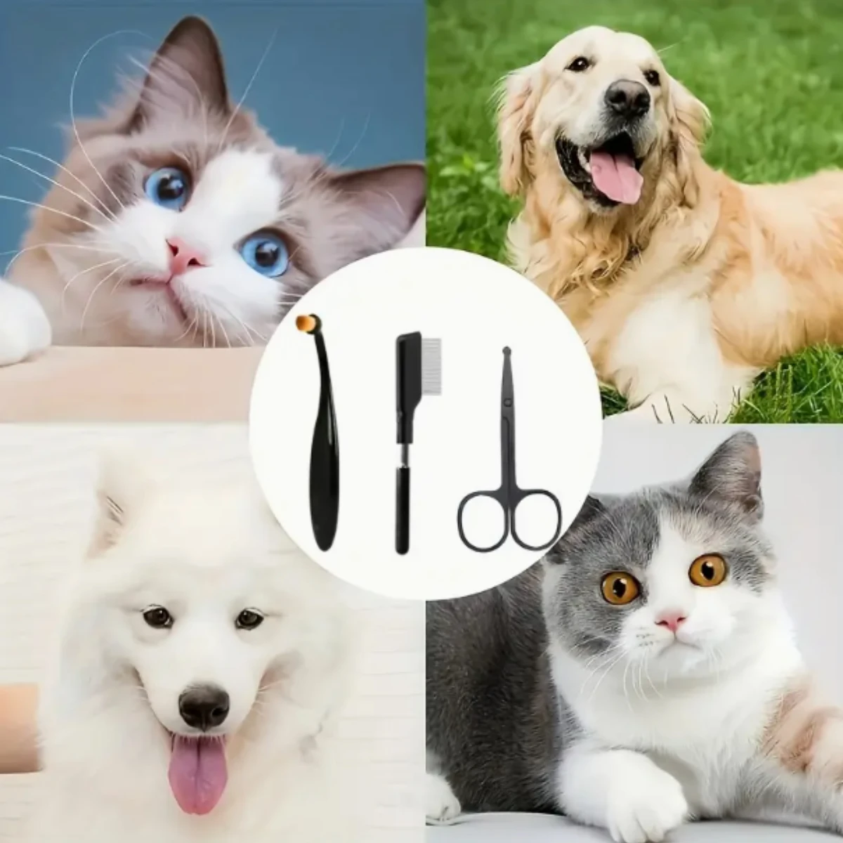 Kit de Preparação para Pets 3 Peças: Tesoura, Pente e Escova - Imagem 5