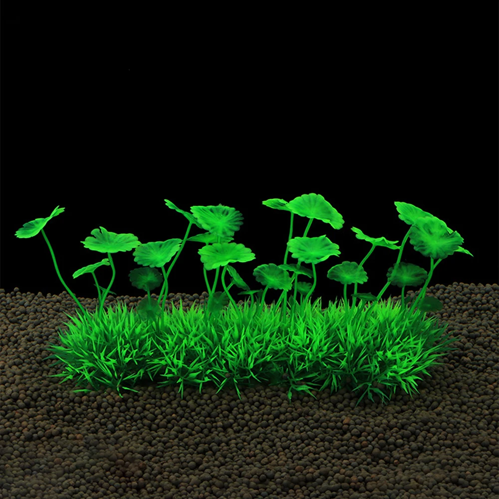 Planta Artificial para Aquário de Plástico BRANCO com Base - Imagem 2