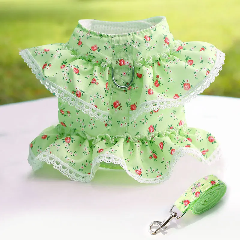 Coleira Peitoral para Cães e Gatos Pequenos com Estampa Floral - Image 3