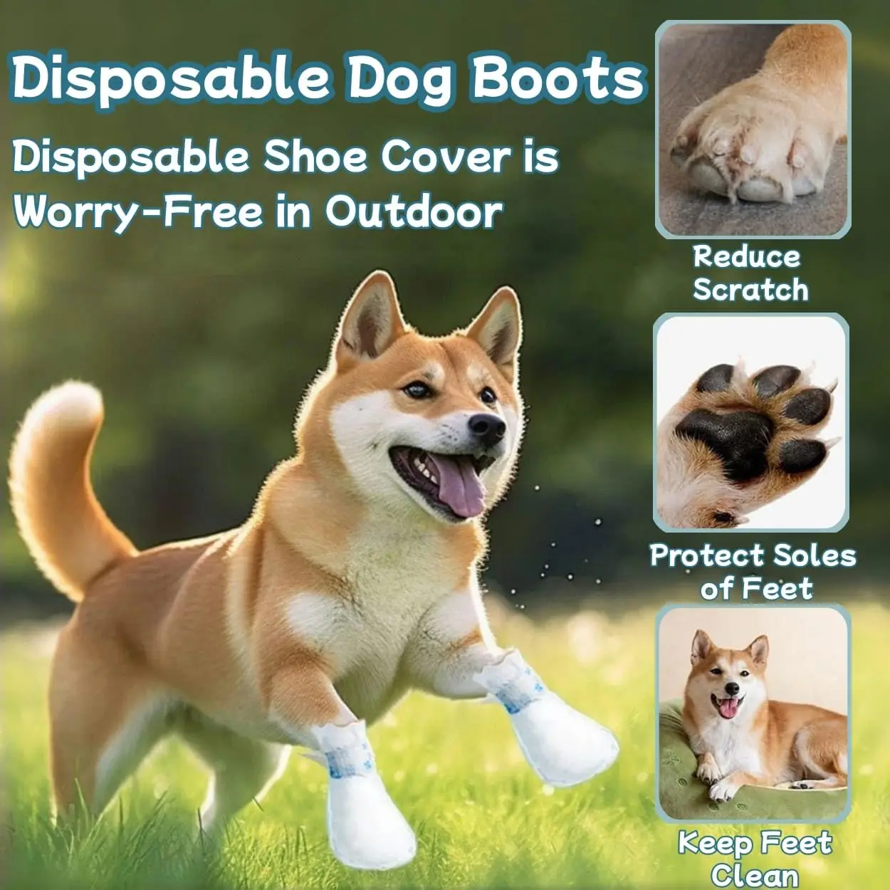Protetor de Patas Descartável para Cães Pequenos Anti-sujeira - Imagem 5
