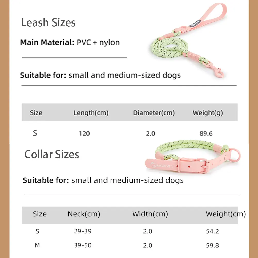 Coleira para Cães Pequenos e Médios de PVC Biothane e Nylon Refletivo - Image 6