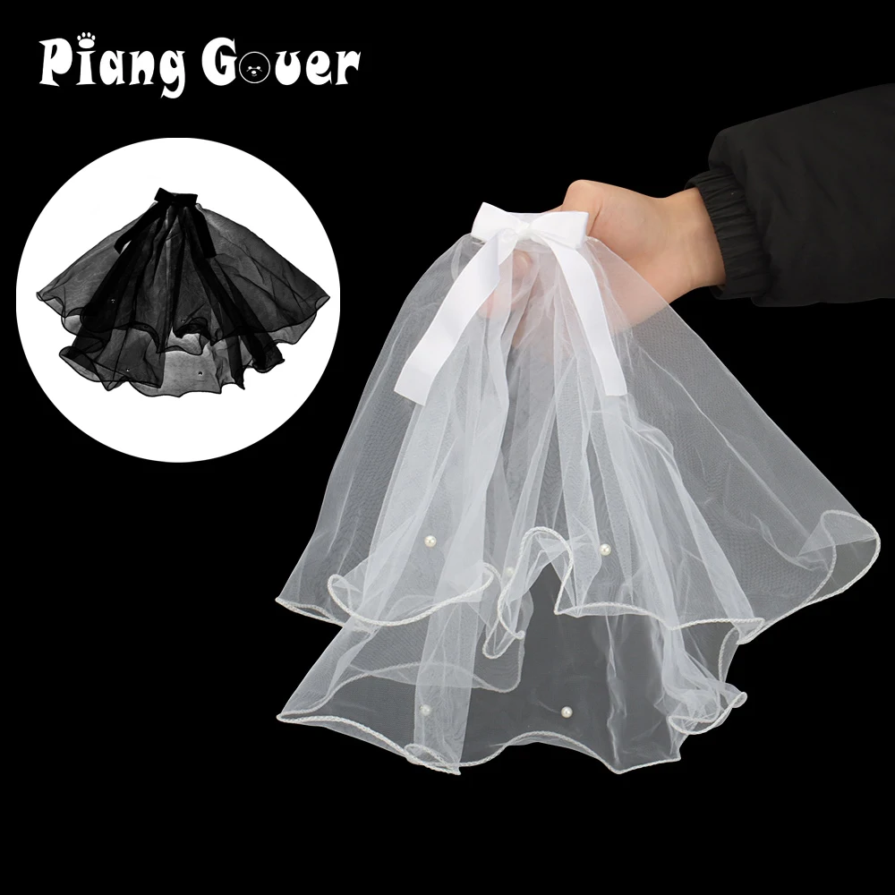 Véu para Pet Casamento Branco com Presilha de 4 cm - Image 2
