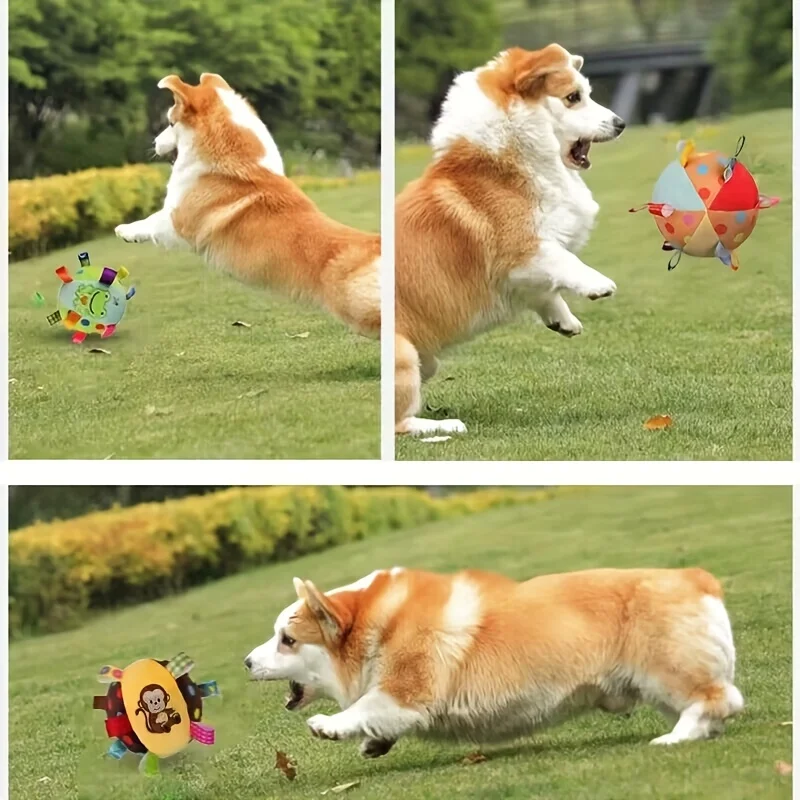 Brinquedo de Pelúcia Vocal para Cães com Sino para Mastigar - Imagem 4