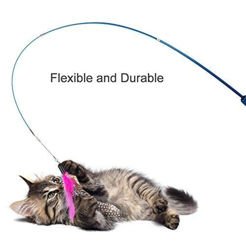 Brinquedo Teaser para Gatos Haste Telescópica de 85 cm com Pena - Imagem 5