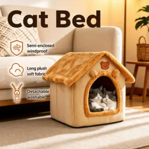 casa toca para cães e gatos pequenos lavável