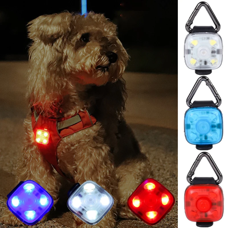 pingente luminoso LED USB para coleira de cães e gatos