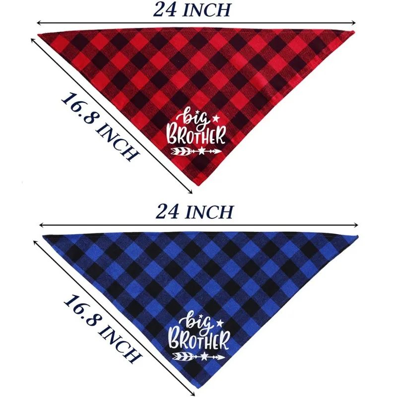 Bandana Xadrez para Cães de Poliéster Macio Lavável na Máquina - Image 4