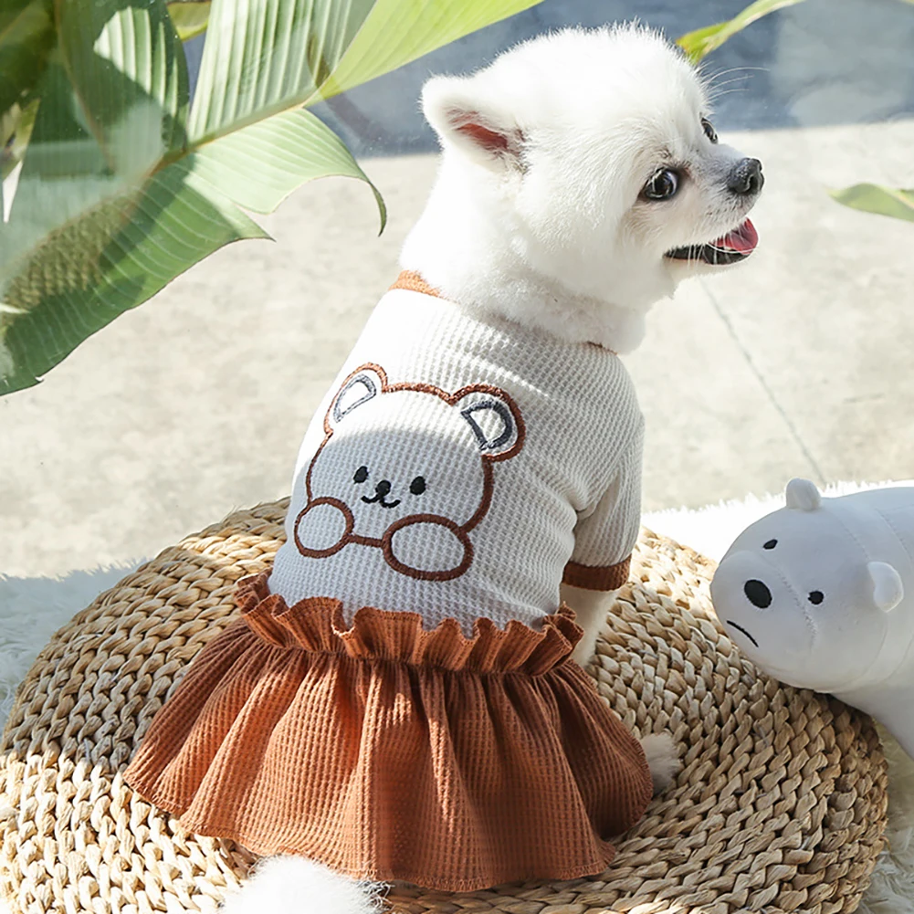 Vestido para Cães e Gatos de Poliéster Branco Tamanho PP - Image 3