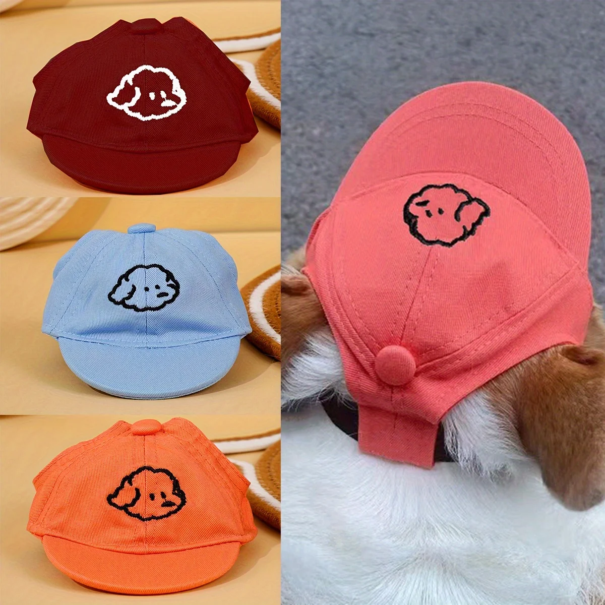 chapéu de sol ajustável para cães pequenos