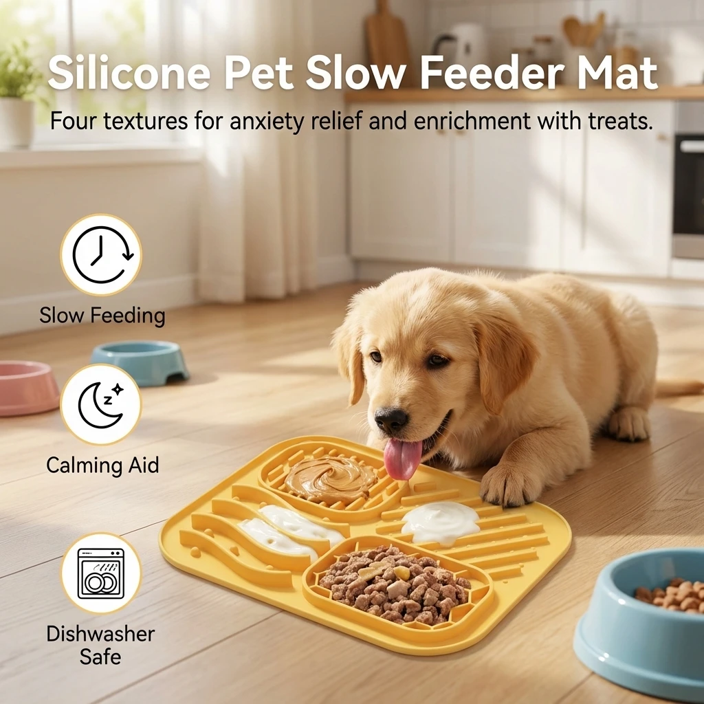 Tapete de Silicone para Cães e Gatos 20x24 cm com Sucção Antiderrapante - Image 3