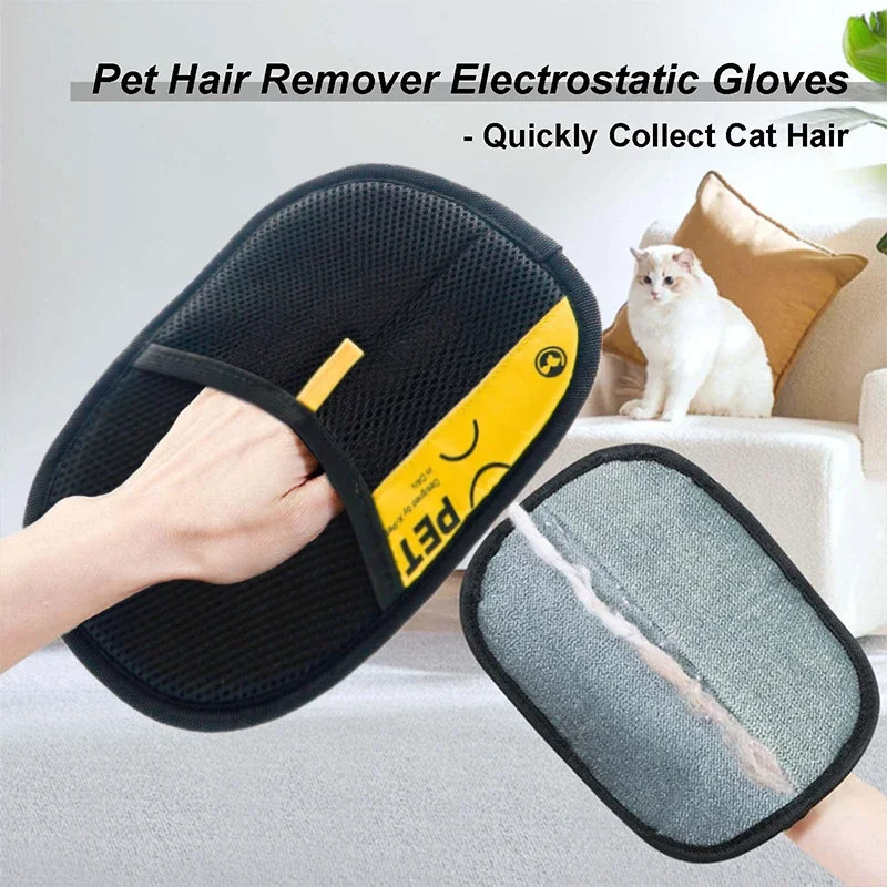 Luva Removedora de Pelos para Cães e Gatos Lavável - Imagem 4