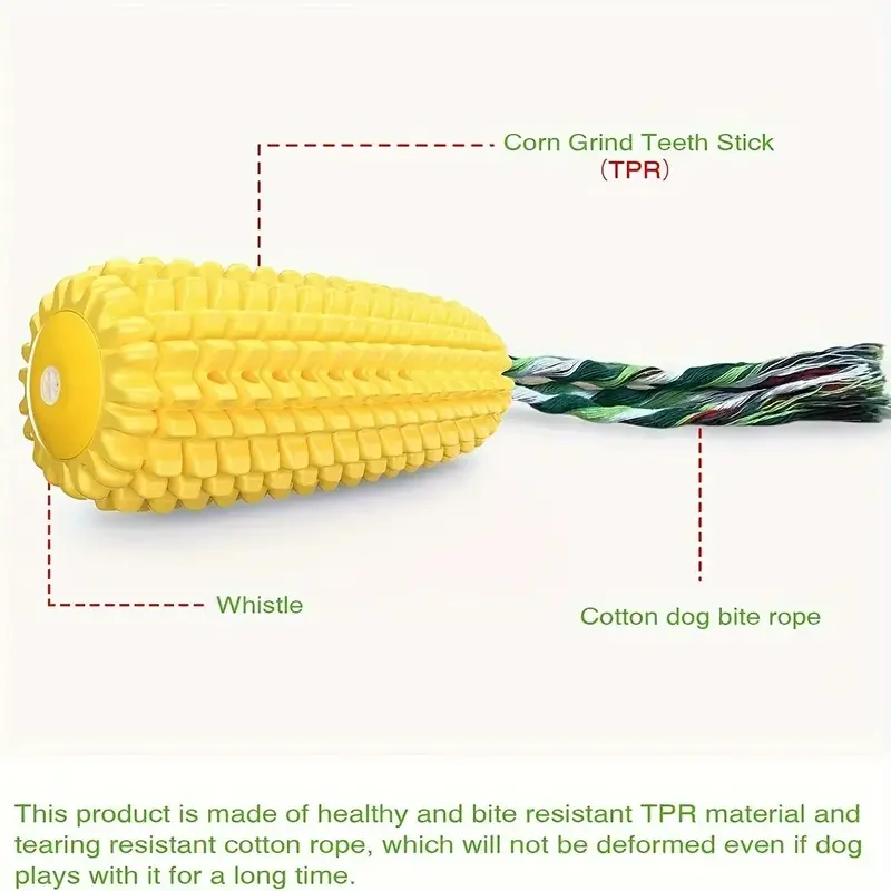 Brinquedo de Mastigar para Cães TPR Resistente com Apito Interno - Imagem 6