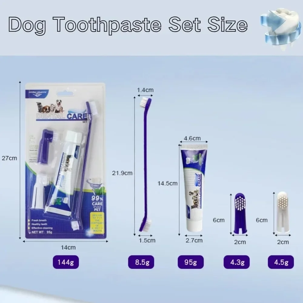 Kit Dental para Cães e Gatos com Escova Dupla e Pasta Sabor Carne - Image 4