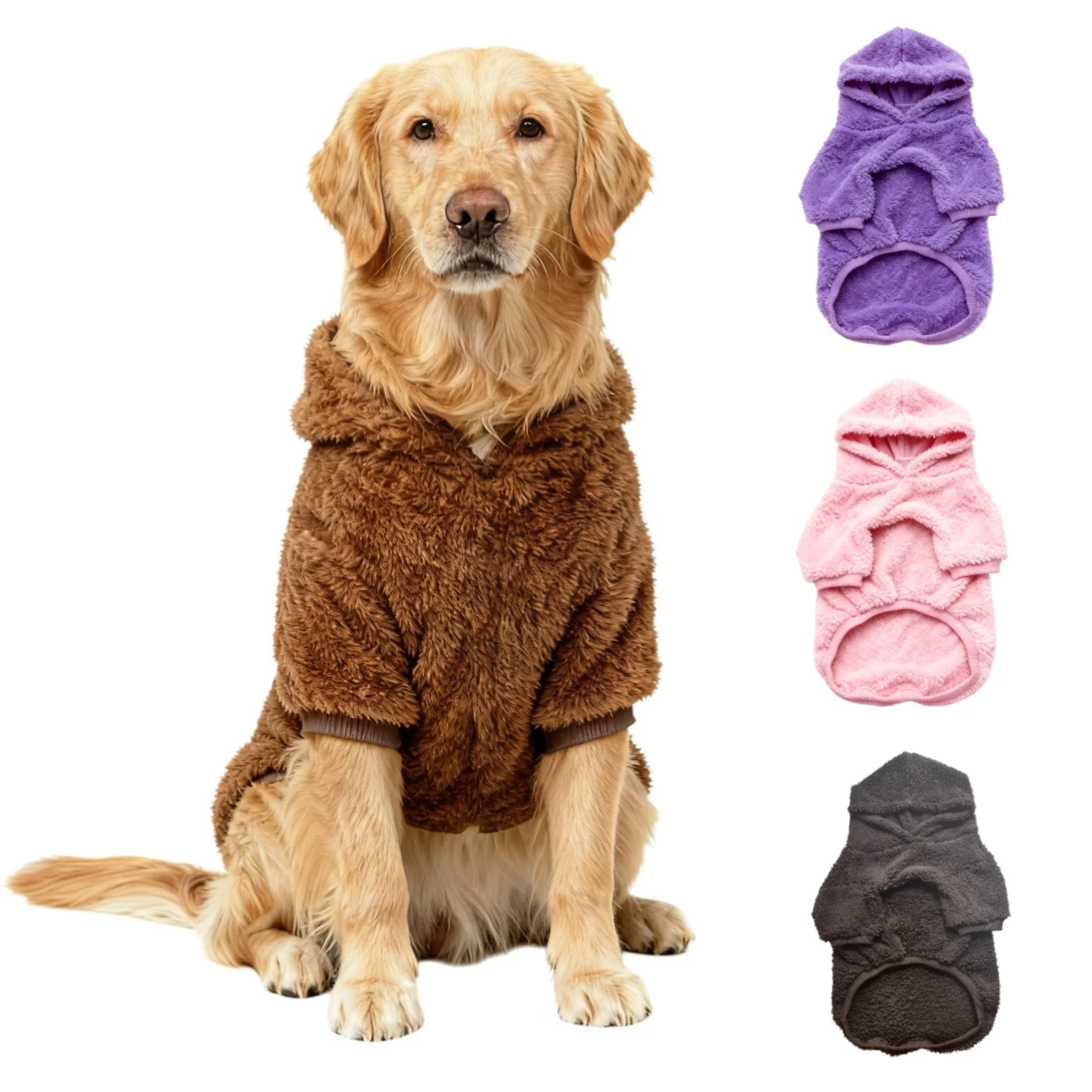 casaco de fleece para cães médios e grandes