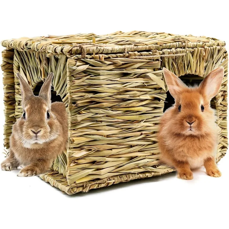 Casa Dobrável de Grama para Coelhos e Hamsters Grande - Imagem 6