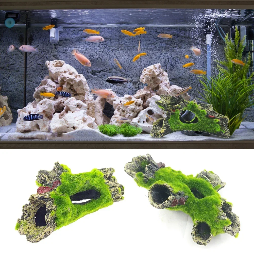 Decoração de Resina para Aquário Tronco de Árvore com Caverna - Imagem 4