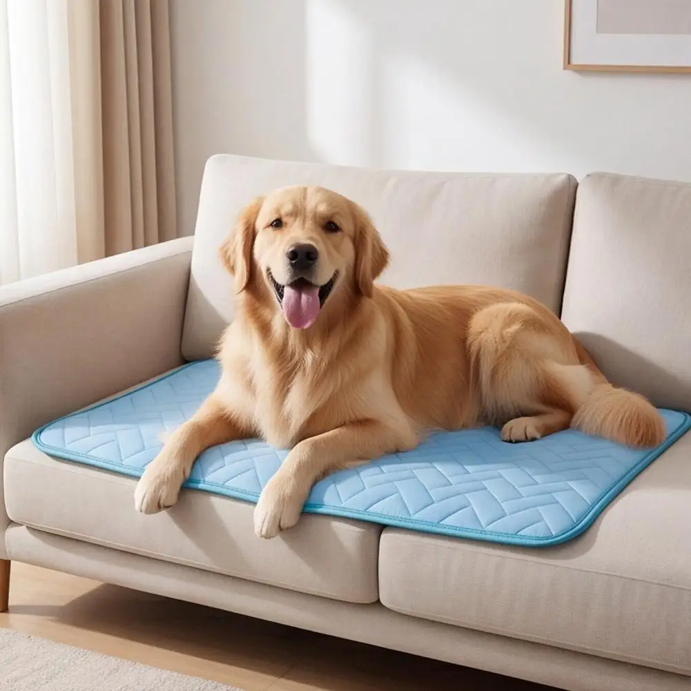 Almofada Gelada para Cães e Gatos de Seda Gelo Lavável na Máquina - Imagem 2